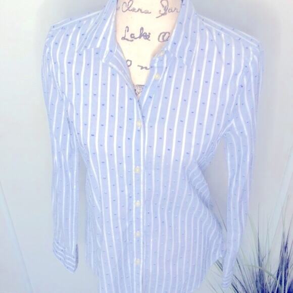 GAP Fitted Boyfriend Stripe Shirt size XS - Picture 3 of 8